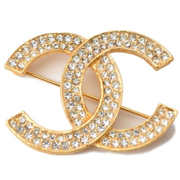 CHANEL Gold Coco Mark Brooch - Picture 1 of 6